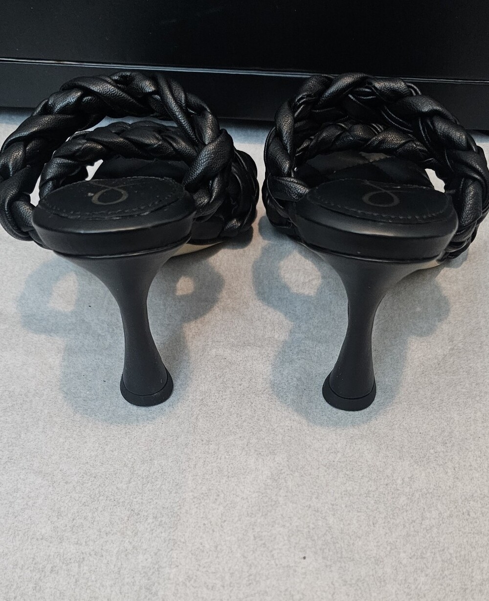Sam Edelman Leather Black Braided Sandals - Picture 2 of 3